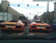Lamborghini car plates in Russia