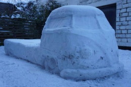 VW made from snow