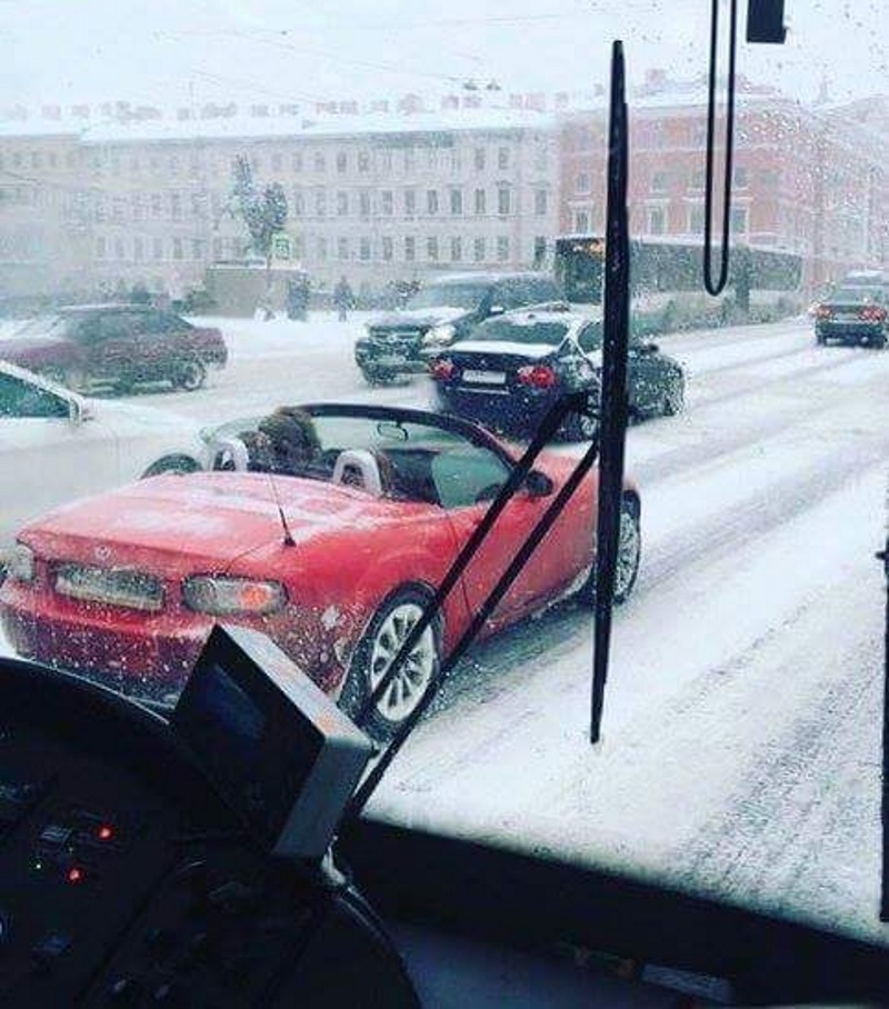 snow in the morning in russia