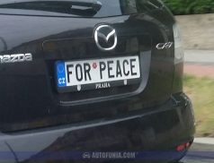 license plate: for peace