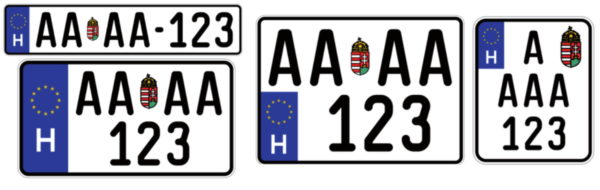lincense plate in hungary from 2022