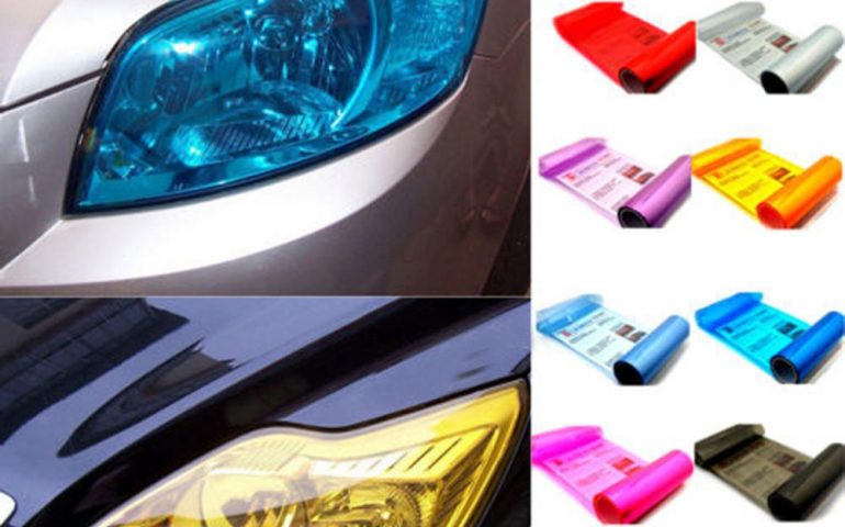 car headlights film sticker