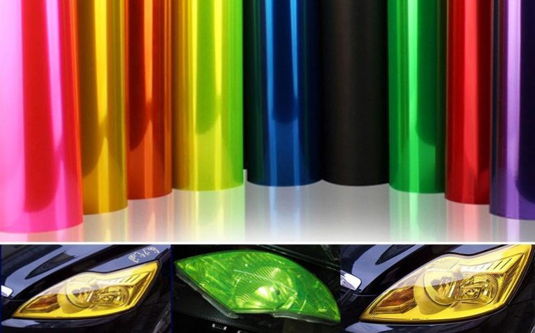 car headlights film sticker